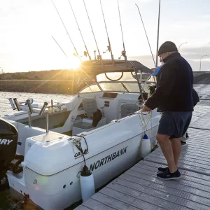 500C pulled up at boat ramp at golden hour | 500C | Northbank Boats | Cuddy Cabin | Fishing Boats