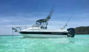 650WA at rest in stunning turquoise water | Fishing Boat | 650WA