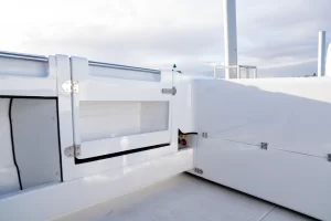 Northbank 650C Port Side Dive Door Interior | 650C | Cuddy Cabin | Offshore Fishing Boat | Fibreglass Fishing Boat