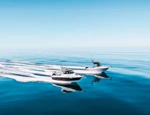 Northbank Boats cruising on Glass off water | Northbank Boats | Offshore Fishing Boats | Fibreglass Fishing Boats