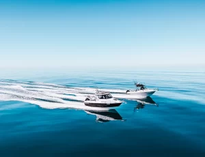 Northbank Boats cruising on Glass off water | Northbank Boats | Offshore Fishing Boats | Fibreglass Fishing Boats