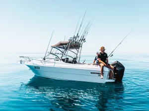 Northbank 600C at rest offshore fishing | Northbank Boats | Offshore Fishing Boat | Fibreglass Fishing Boat | 600C | Cuddy Cabin